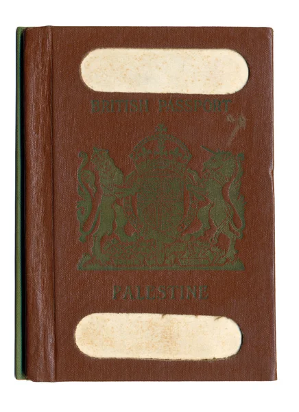 Винтажный паспорт Брит-Палестины — стоковое фото