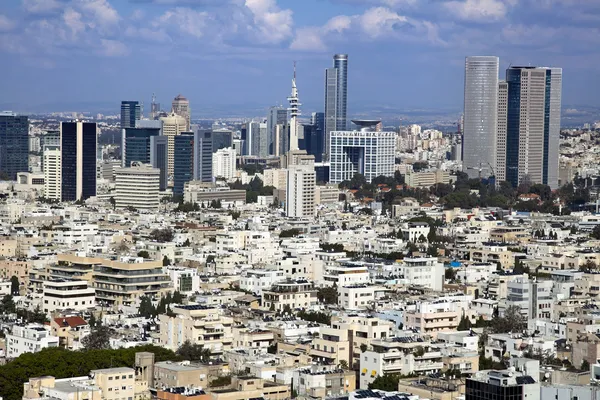 Linha do horizonte no centro de tel-aviv — Fotografia de Stock