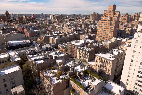 West village snötäckta tak toppar manhattan ny york- — Stockfoto