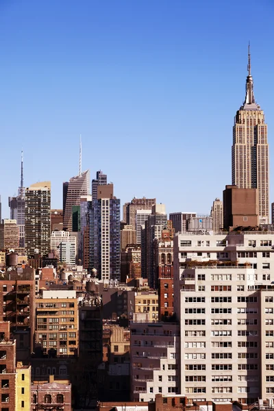 Empire state budynku midtown manhattan panoramę Nowego Jorku — Zdjęcie stockowe