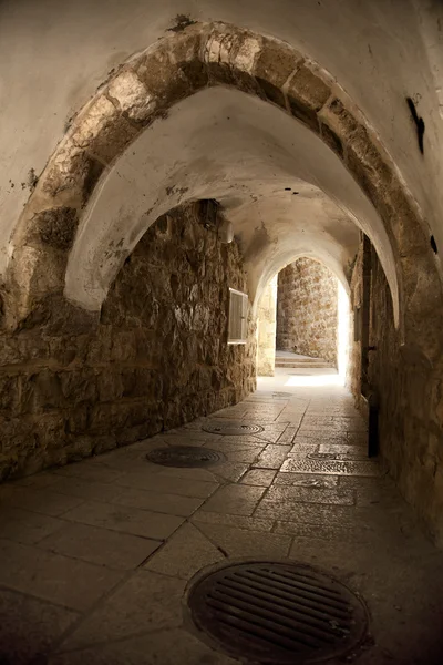 Starý Jeruzalém tunel — Stock fotografie