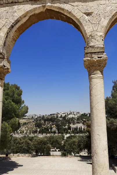 Monte degli Ulivi dalla Cupola della Roccia — Foto Stock