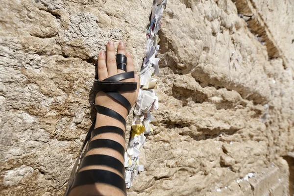 Phylacteries Wrapped on the Western Wall — стоковое фото