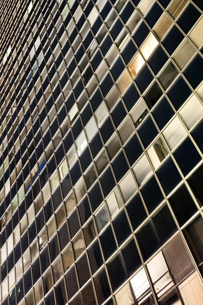 Skyscraper Curtain Wall Night Abstract — Stock Photo, Image