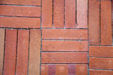 kırmızı tuğla döşeli kat arka plan - yakın çekim