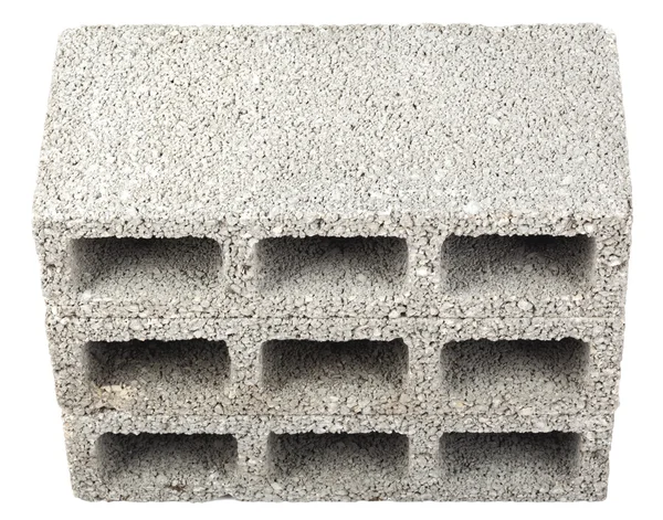 Isolated Construction Blocks - Three High Angle — Stock Photo, Image