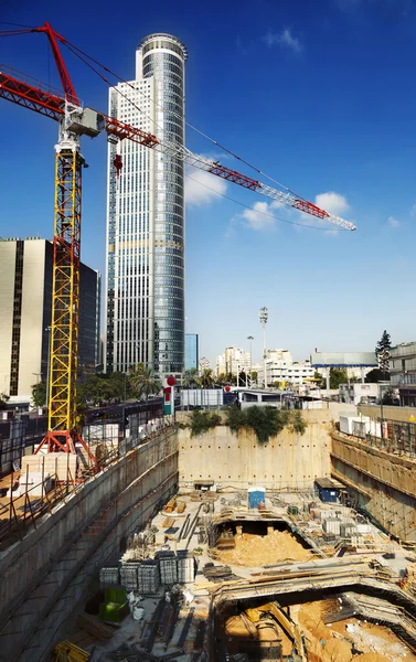 Centru města staveniště — Stock fotografie