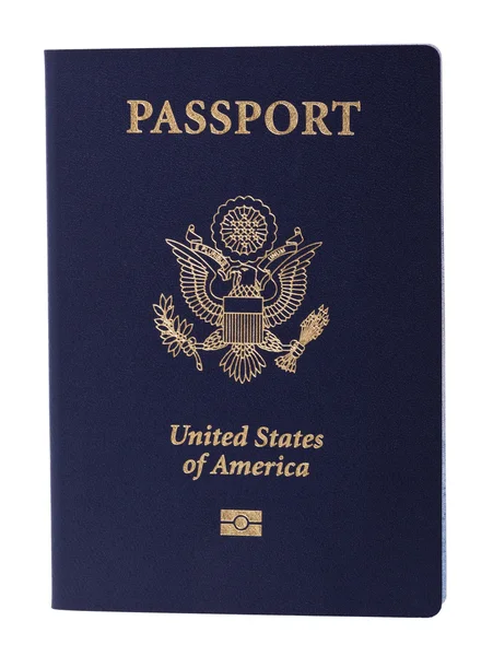 Passaporte americano isolado — Fotografia de Stock