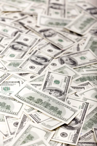 One Hundred Dollar Bills Mess - Reverse — Stock Photo, Image