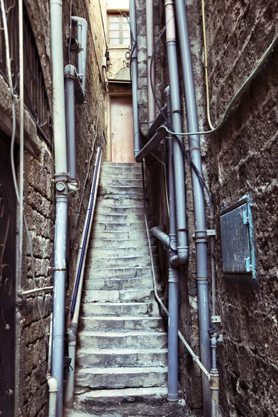 Beco da porta traseira & Passos — Fotografia de Stock