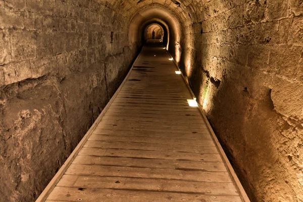 Acco Templar tünelde — Stok fotoğraf