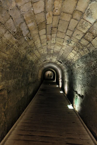 Templar Tunnel in Acco — Stock Photo, Image