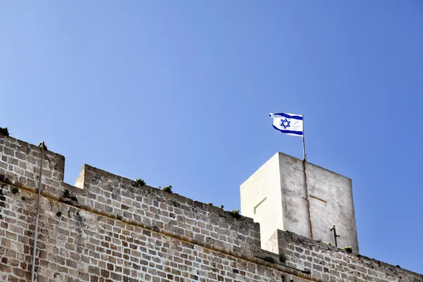 Fort & Israel Flag — Stock Photo, Image