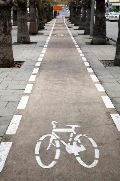 Fiets rijstrook — Stockfoto