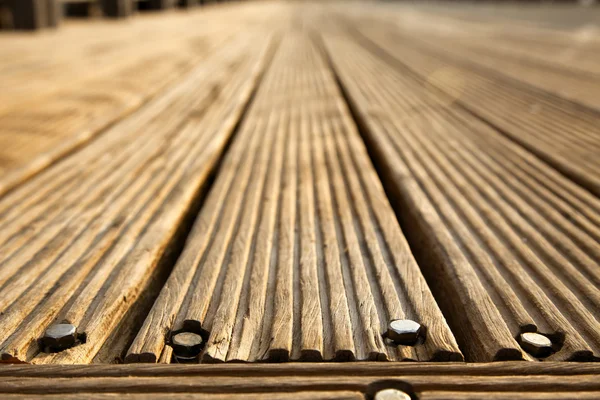 Deck in legno smorzante — Foto Stock