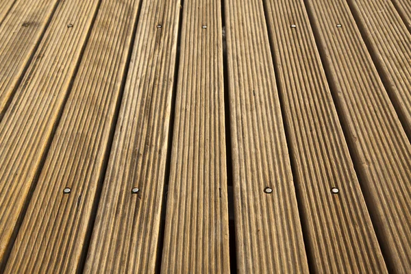 木制甲板高角度 — 图库照片