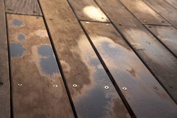 Wet Wooden Deck — Stock Photo, Image