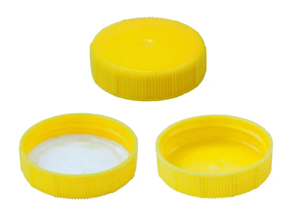 Isolated Yellow Plastic Cap — Stock Photo, Image