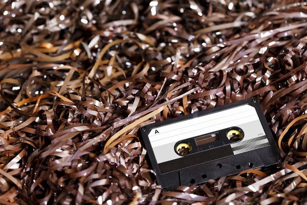 Cassette audio enregistrable vierge sur bande magnétique Focus sélectif — Photo