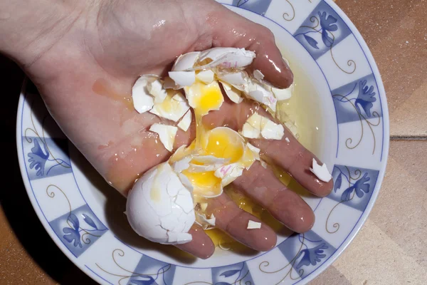 Uova schiacciate — Foto Stock