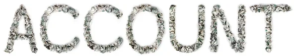 Account - Crimped 100 dollar Bills — Stock Photo, Image