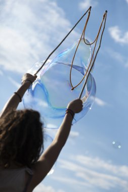 yapımı Sabun sud balonları