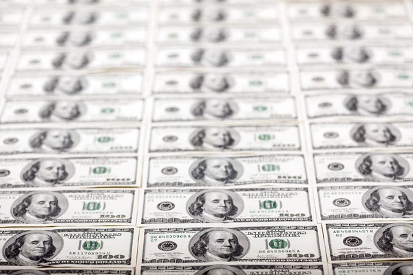 One Hundred Dollar Bills Background — Stock Photo, Image