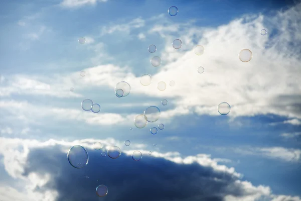 Bubbles & Cloudy Sky — Stock Photo, Image