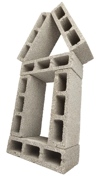 Isolated Construction Blocks - Home — Stock Photo, Image