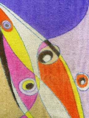 havlu kumaş dokusu - renkli soyut