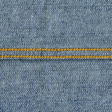 denim kumaş dokusu - dikişleri ile açık mavi