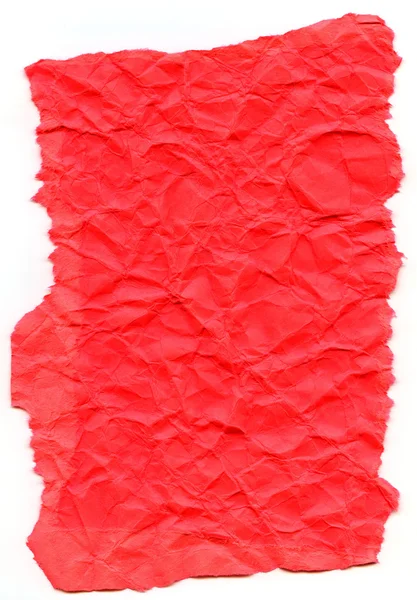 Papier de fibre rose foncé - froissé avec des bords déchirés — Photo