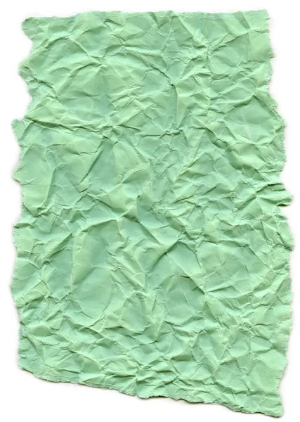 Papel de fibra verde Aqua - amassado com bordas rasgadas — Fotografia de Stock