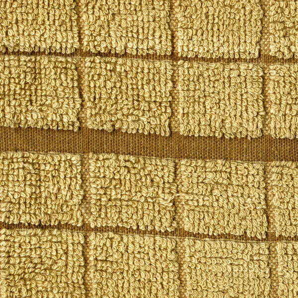 Textura de pano de toalha - Faixa única bege — Fotografia de Stock