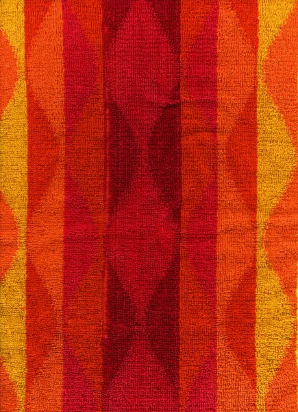 Handduk tyg textur - rosa, röda, orange & gul — Stockfoto