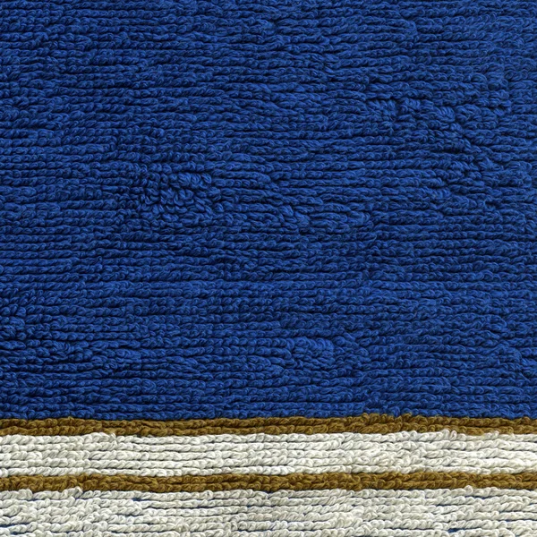Textura de pano de toalha - Azul com listras — Fotografia de Stock