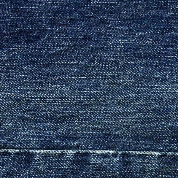 Denim Fabric Texture - With Seam — Stock Photo, Image