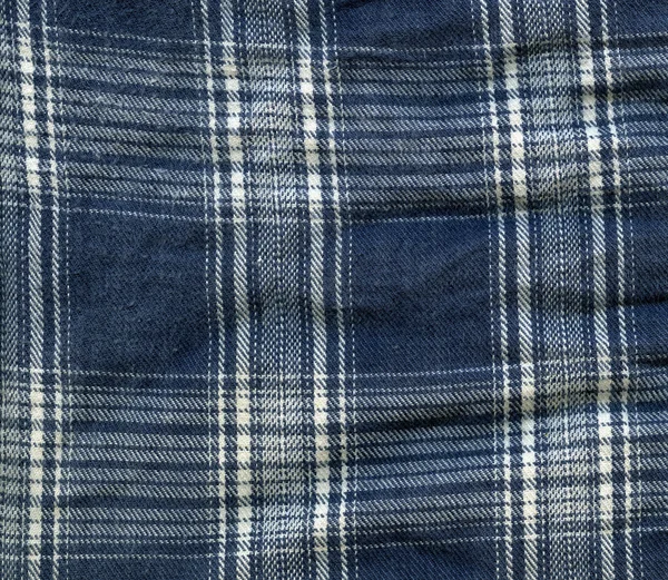 Cotton Fabric Texture - Blue & White Mesh — Stock Photo, Image