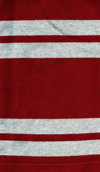 Cotton Fabric Texture - Red with Gray Stripes — Stock Photo, Image