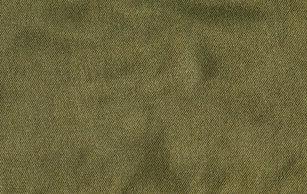 Cotton Fabric Texture - Olive Green — Stock Photo, Image