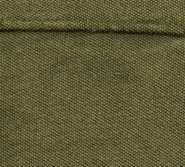 Cotton Fabric Texture - Olive Green with Seams — Stock Photo, Image