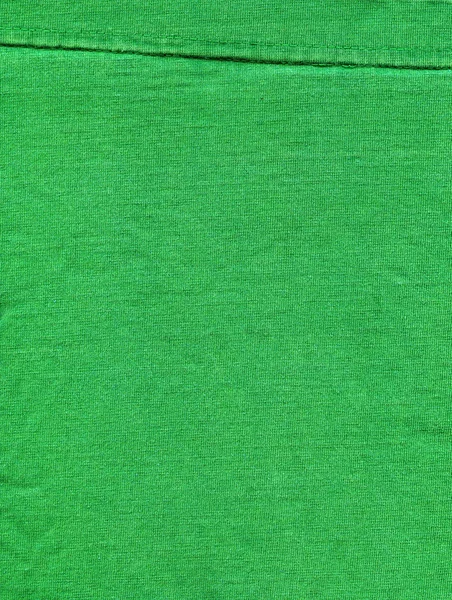 Tessuto di cotone Texture - Verde brillante con cuciture — Foto Stock