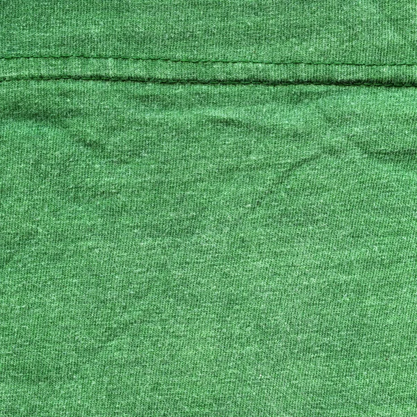 Cotton Fabric Texture - Green with Seams — Stock Photo, Image