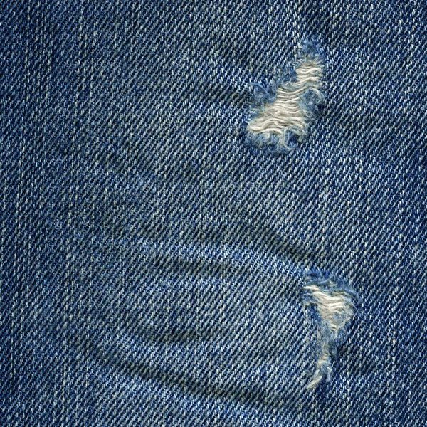 Denim Fabric Texture - Worn Out Blue — Stock Photo, Image