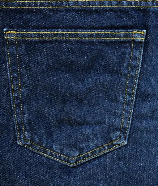 Denim Fabric Texture - Blue Pocket — Stock Photo, Image