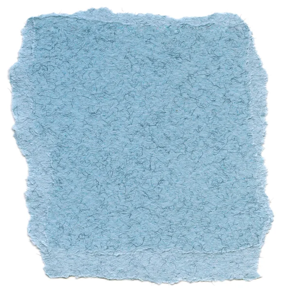 Textura de papel de fibra - Pastel azul com bordas rasgadas — Fotografia de Stock