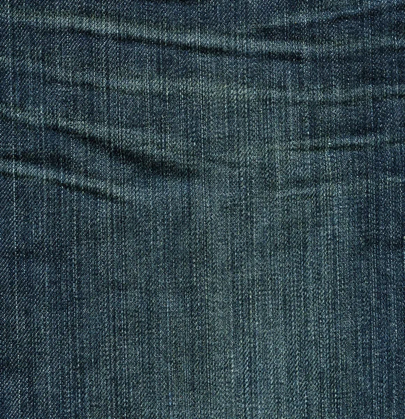 Jeansstoff Textur - imperialblau mit Knitterspuren xxxl — Stockfoto