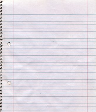 Spiral defter sayfası arka plan bağlı