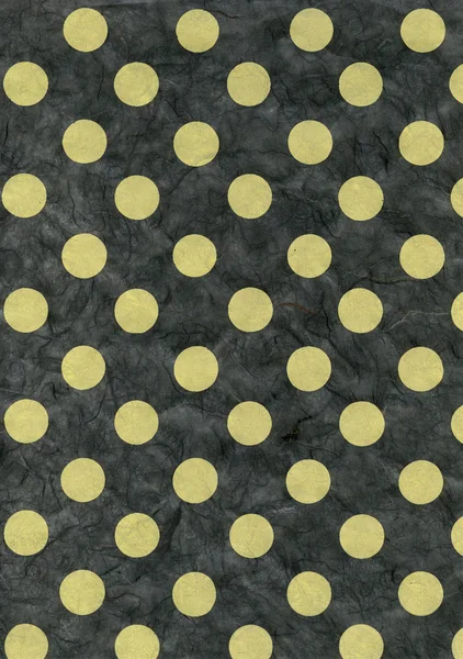 Rijstpapier texture - groene polka dots — Stockfoto