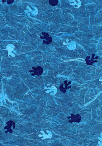 Rice Paper Texture - Bright Blue Jellyfish XXXXL — Stock Photo, Image